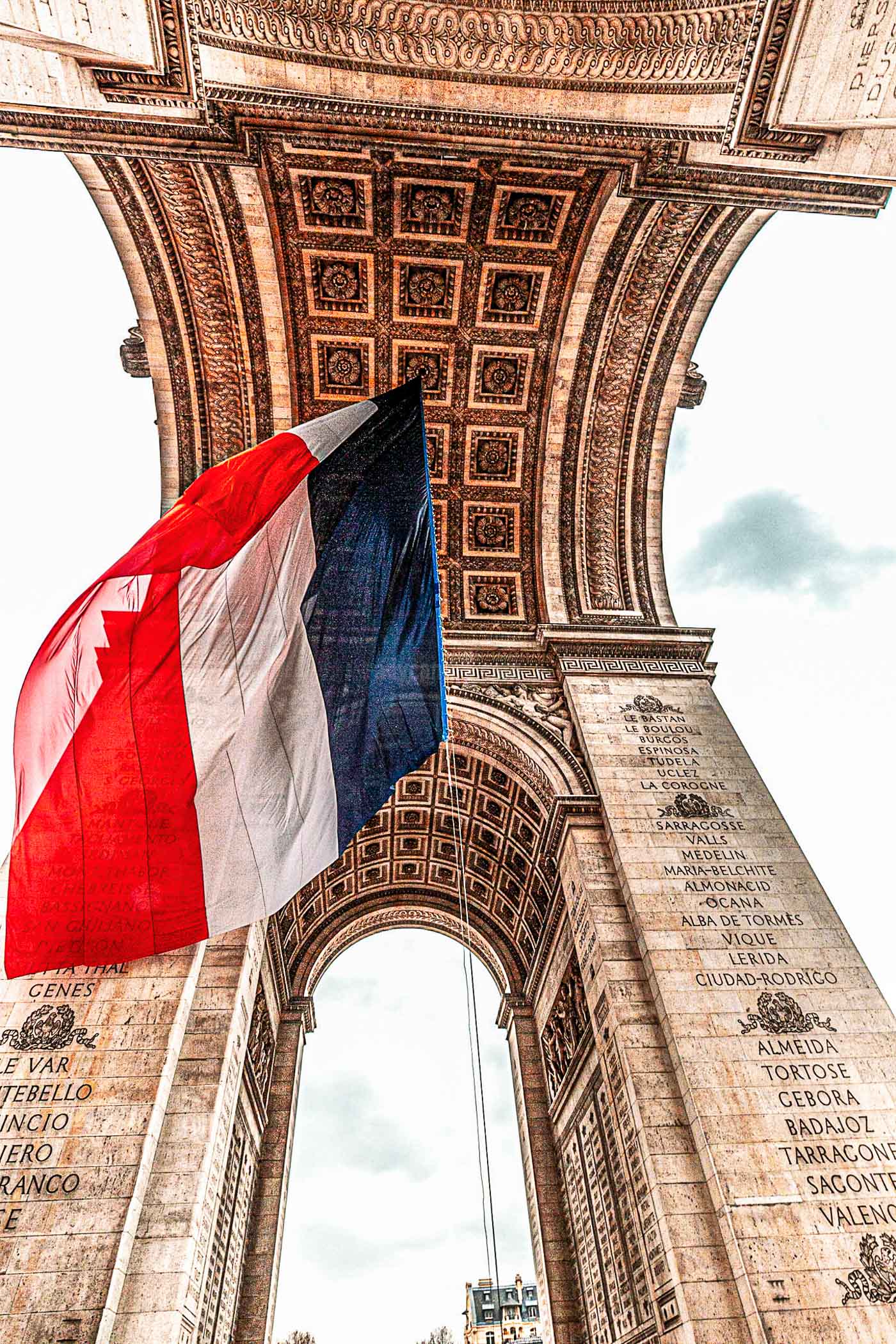 Arc de Triomphe_France Flag
